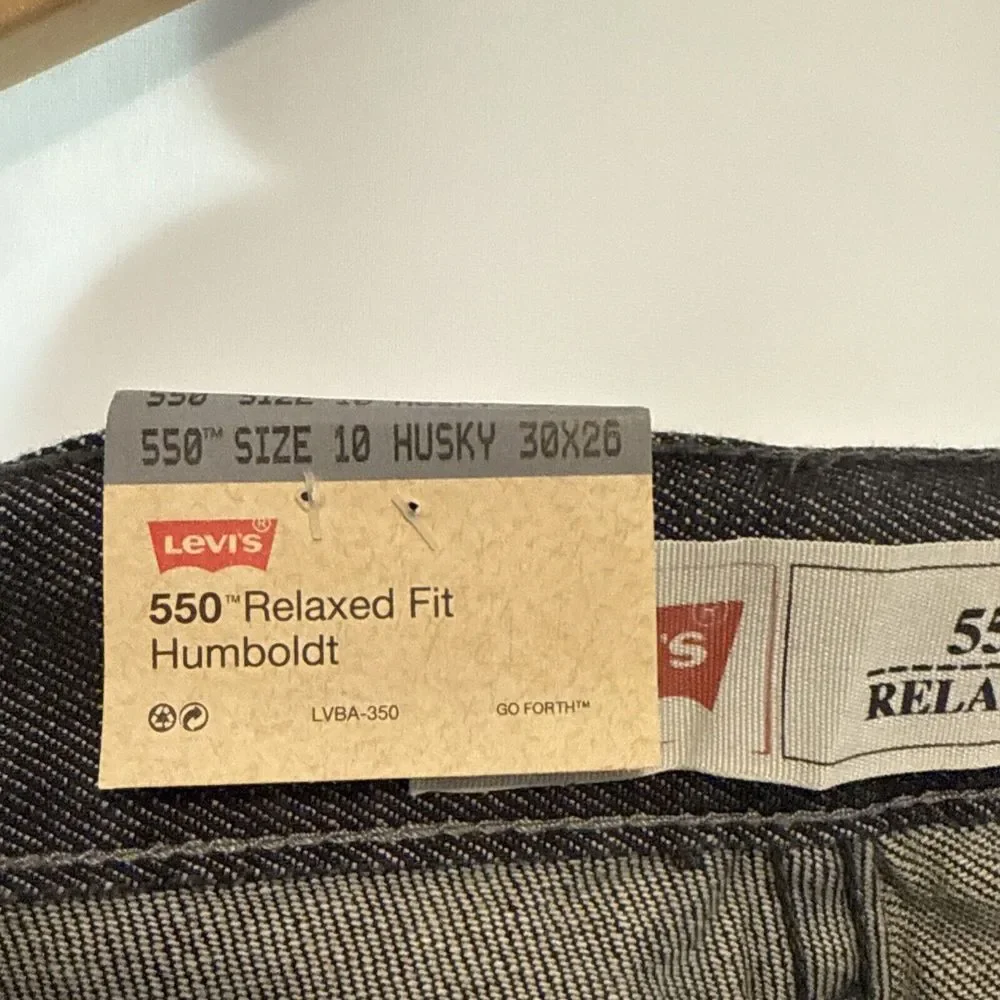 Levi's 550 Relaxed Fit Tapered‎ Leg Sits Below Waist Jeans Size 10 Husky 30 X 26